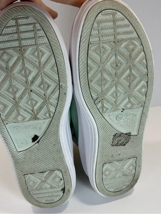 Converse Shoes Women 9 Ombre Chuck Taylor All Star High Top Platform Shoes Green - Picture 8 of 8